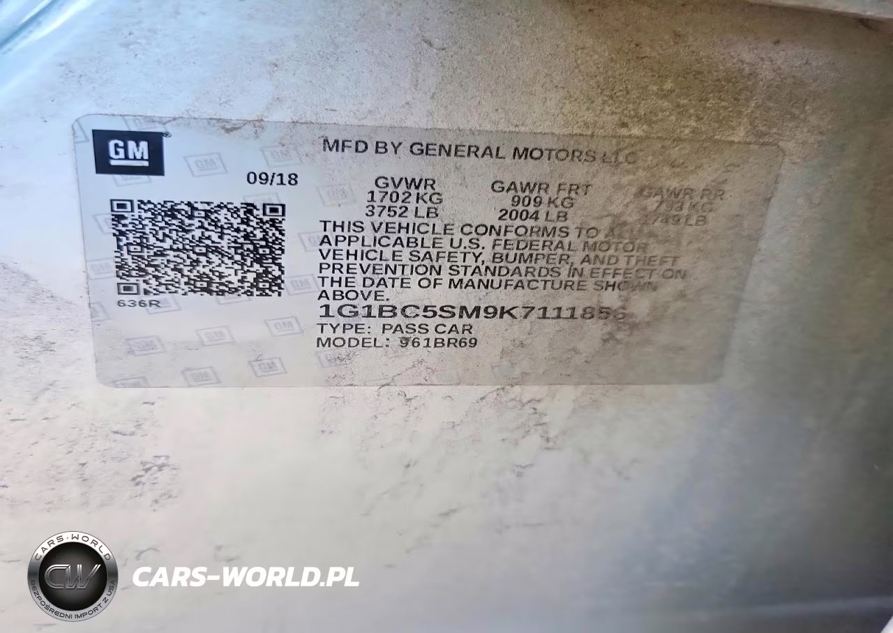 2019 Chevrolet Cruze Ls VIN:1G1BC5SM9K7111856 - 13