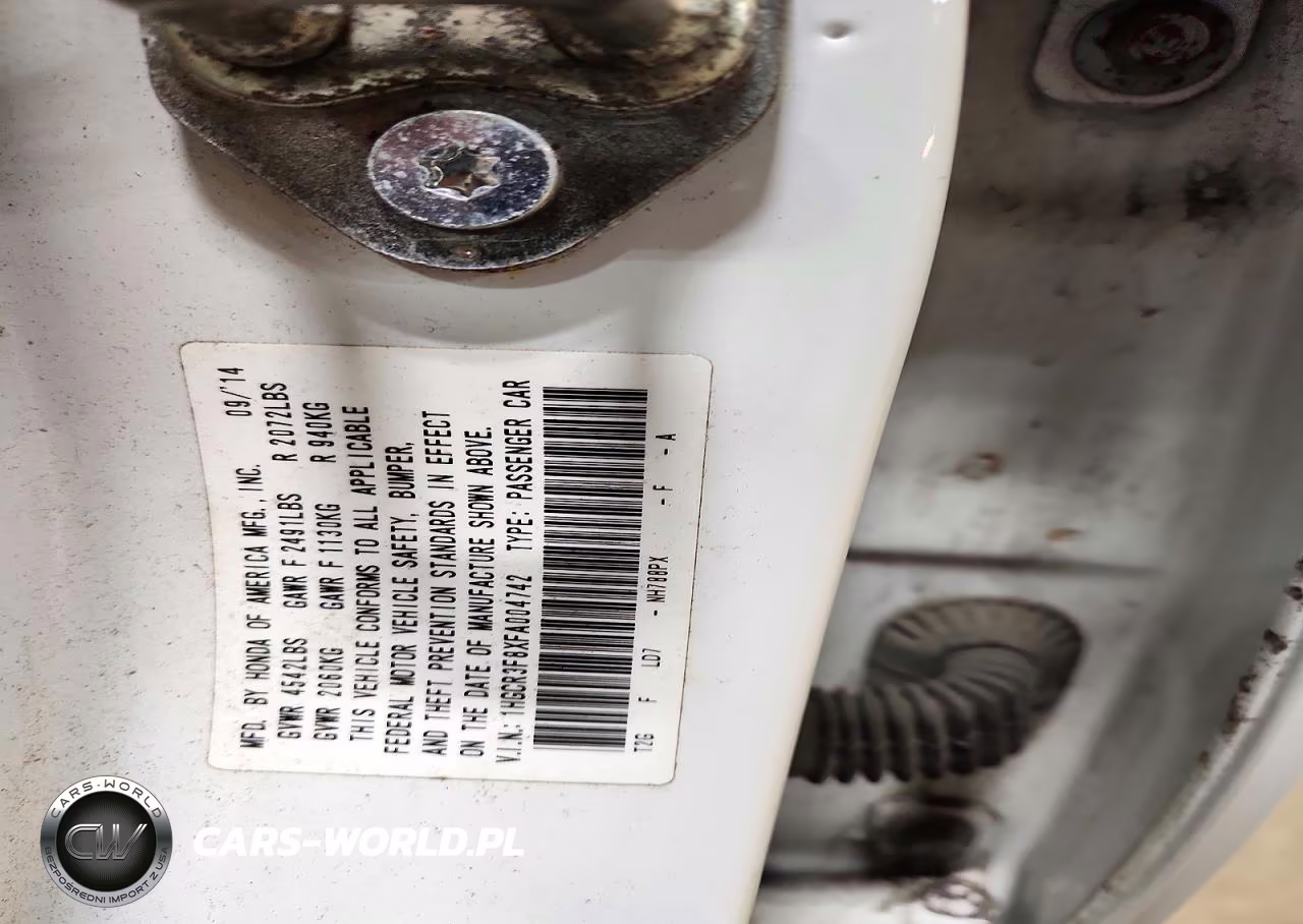 2015 Honda Accord Exl VIN:1HGCR3F8XFA004742 - 12