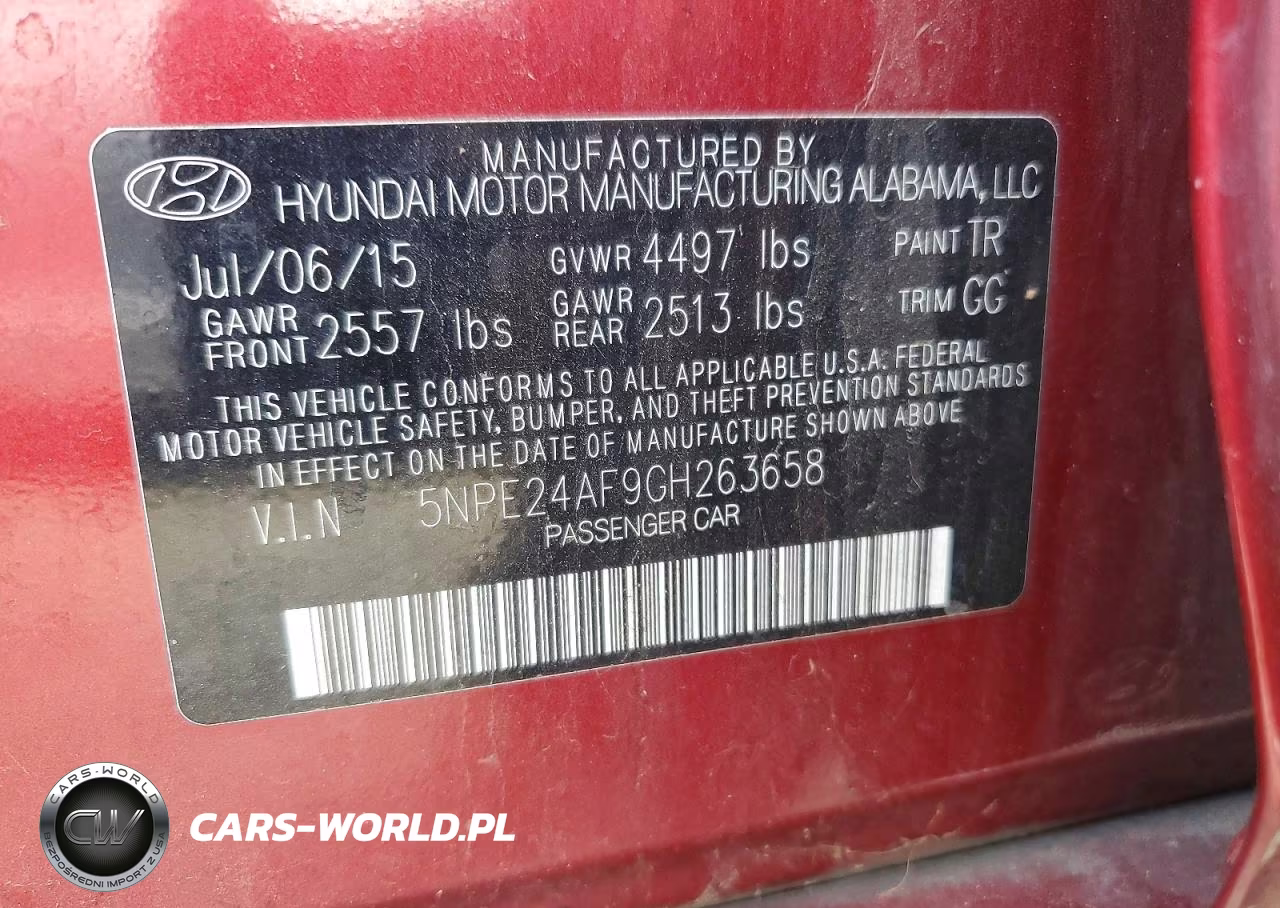 2016 Hyundai Sonata Se VIN:5NPE24AF9GH263658 - 12
