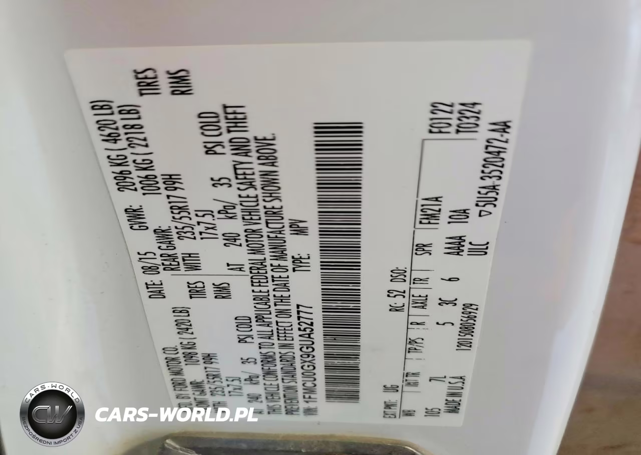 2016 Ford Escape Se VIN:1FMCU0GX9GUA52777 - 13