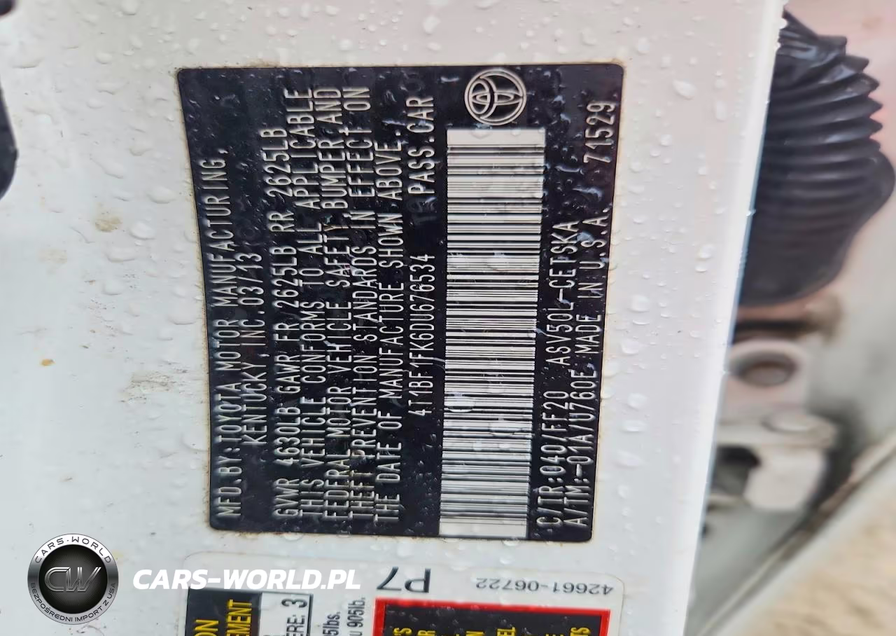 2013 Toyota Camry Se VIN:4T1BF1FK6DU676534 - 13
