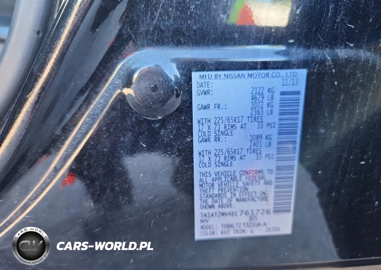 2014 Nissan Rogue Sv VIN:5N1AT2MV4EC761726 - 13