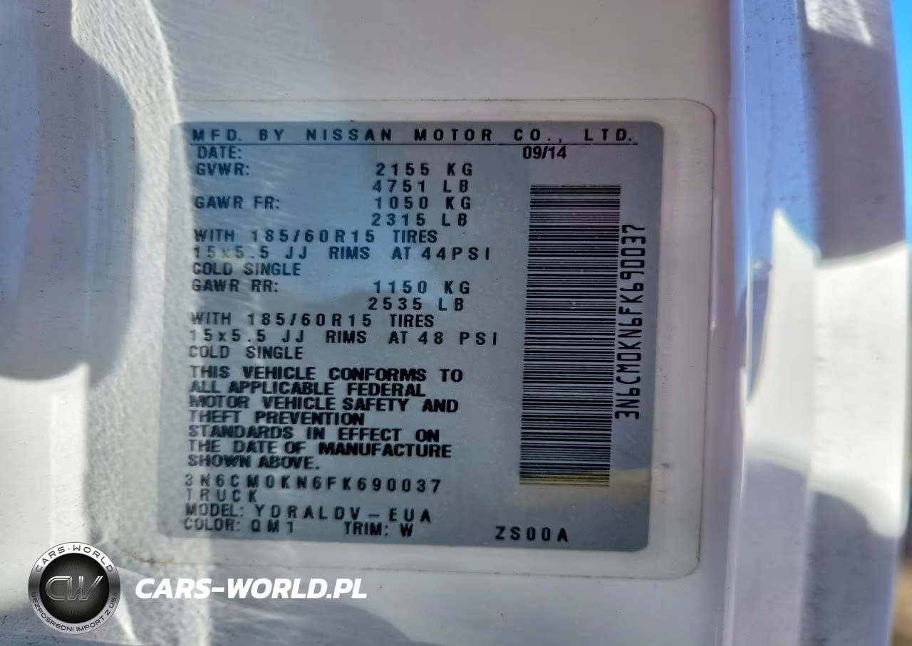 2015 Nissan Nv200 S VIN:3N6CM0KN6FK690037 - 13