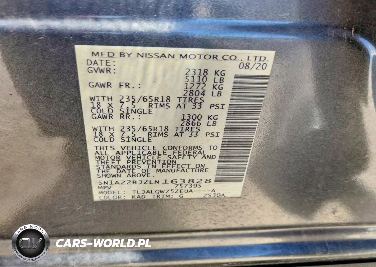 2020 Nissan Murano Sv VIN:5N1AZ2BJ2LN163828 - 14