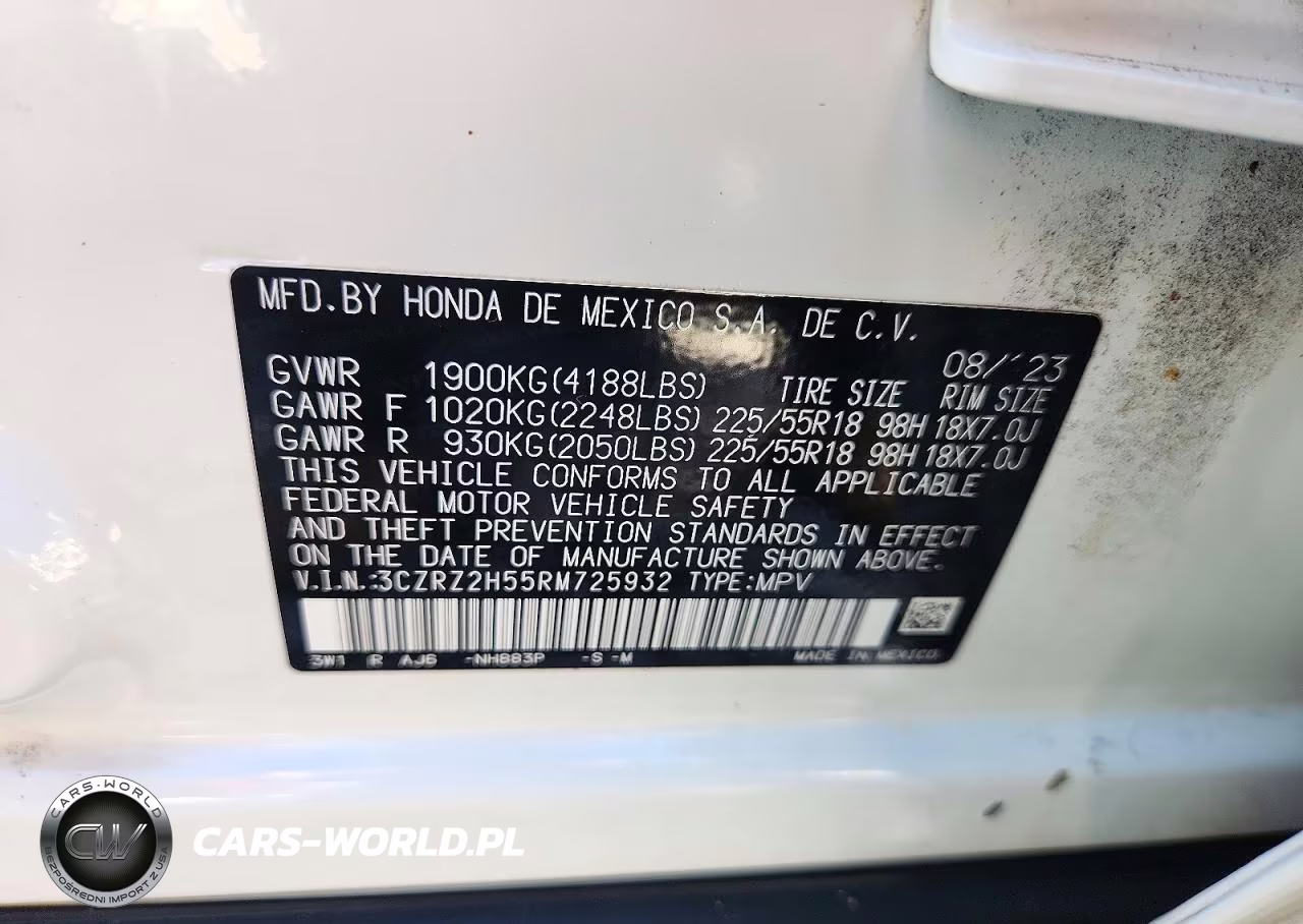 2024 Honda Hr-V Sport VIN:3CZRZ2H55RM725932 - 12