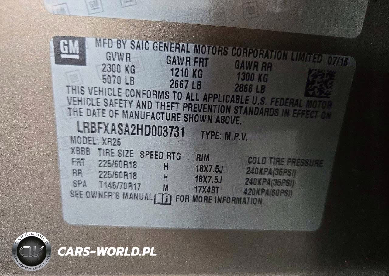 2017 Buick Envision Preferred VIN:LRBFXASA2HD003731 - 12