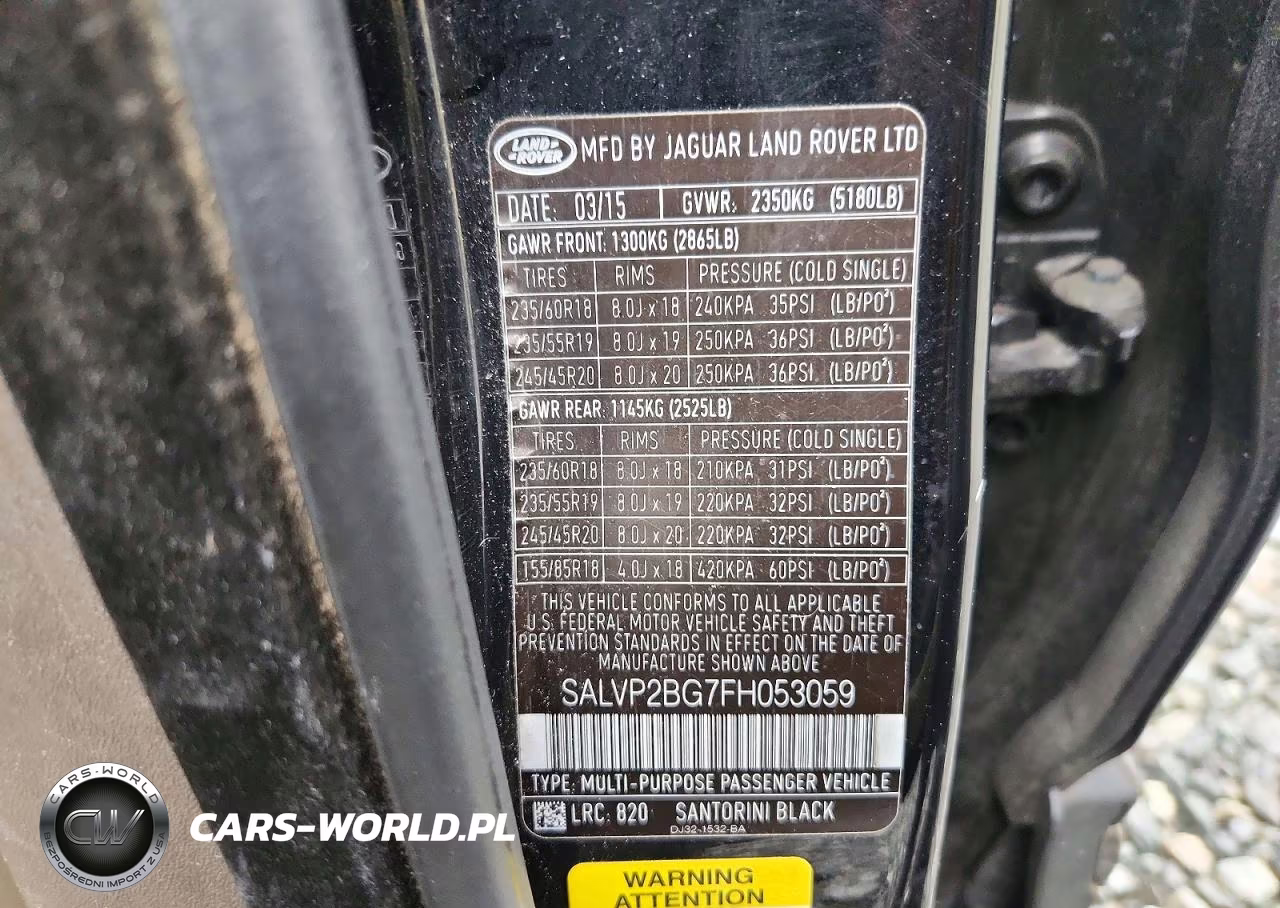 2015 Land Rover Range Rover Evoque Pure Plus VIN:SALVP2BG7FH053059 - 13