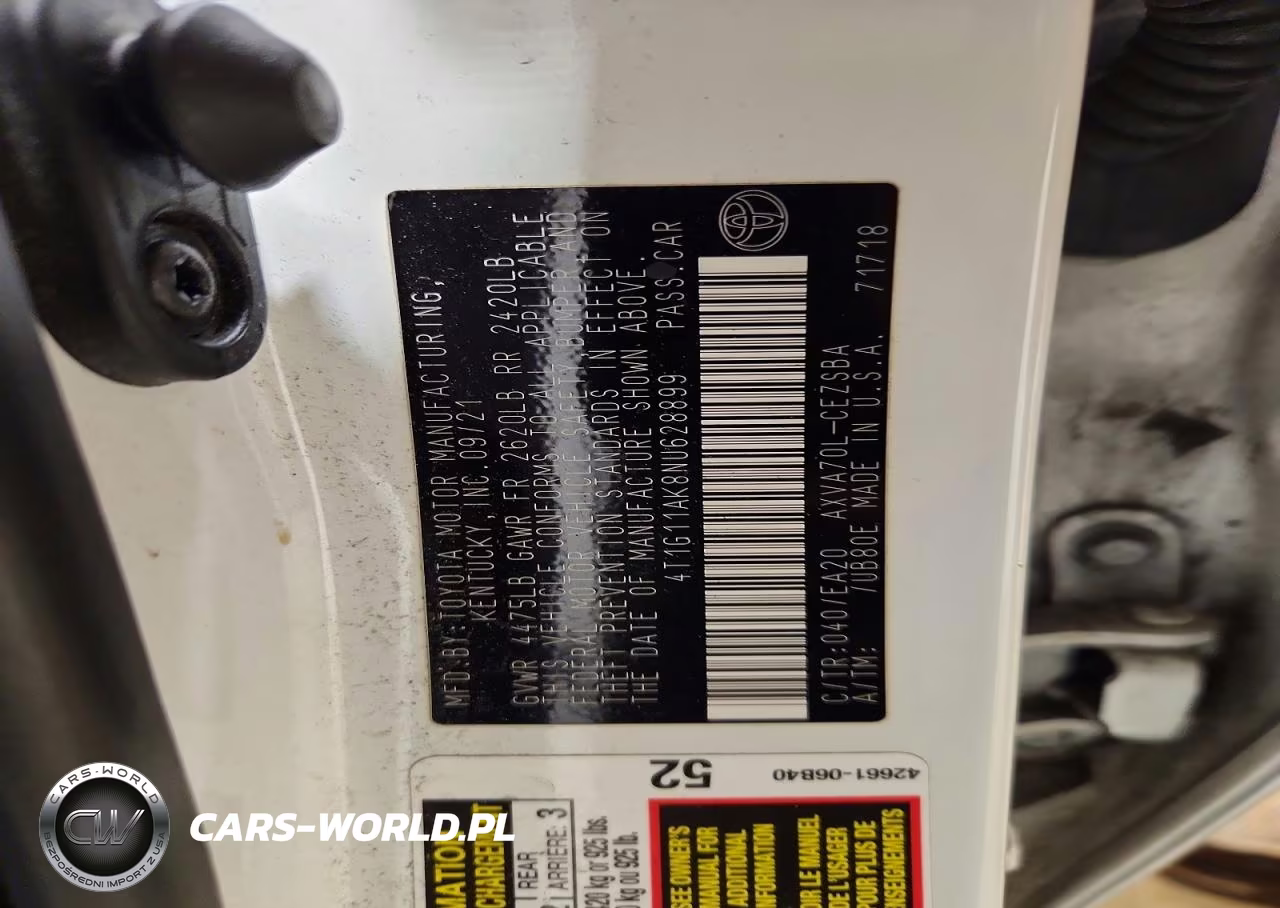 2022 Toyota Camry Se VIN:4T1G11AK8NU628899 - 12