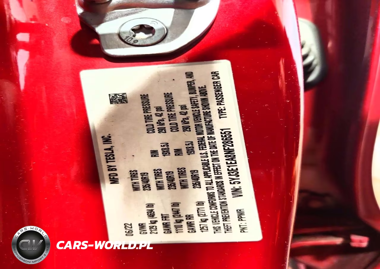 2022 Tesla Model 3 VIN:5YJ3E1EA8NF286551 - 13