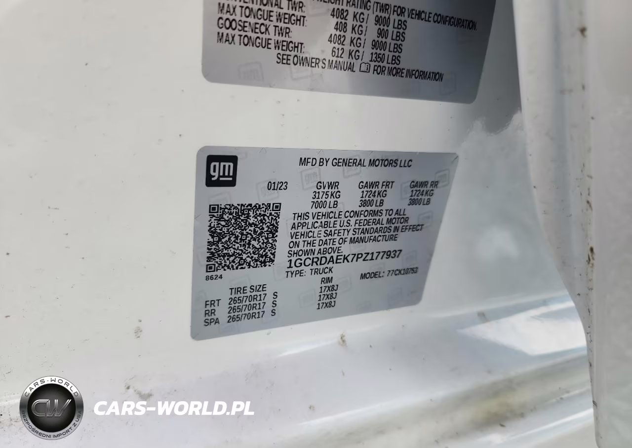 2023 Chevrolet Silverado K1500 VIN:1GCRDAEK7PZ177937 - 12