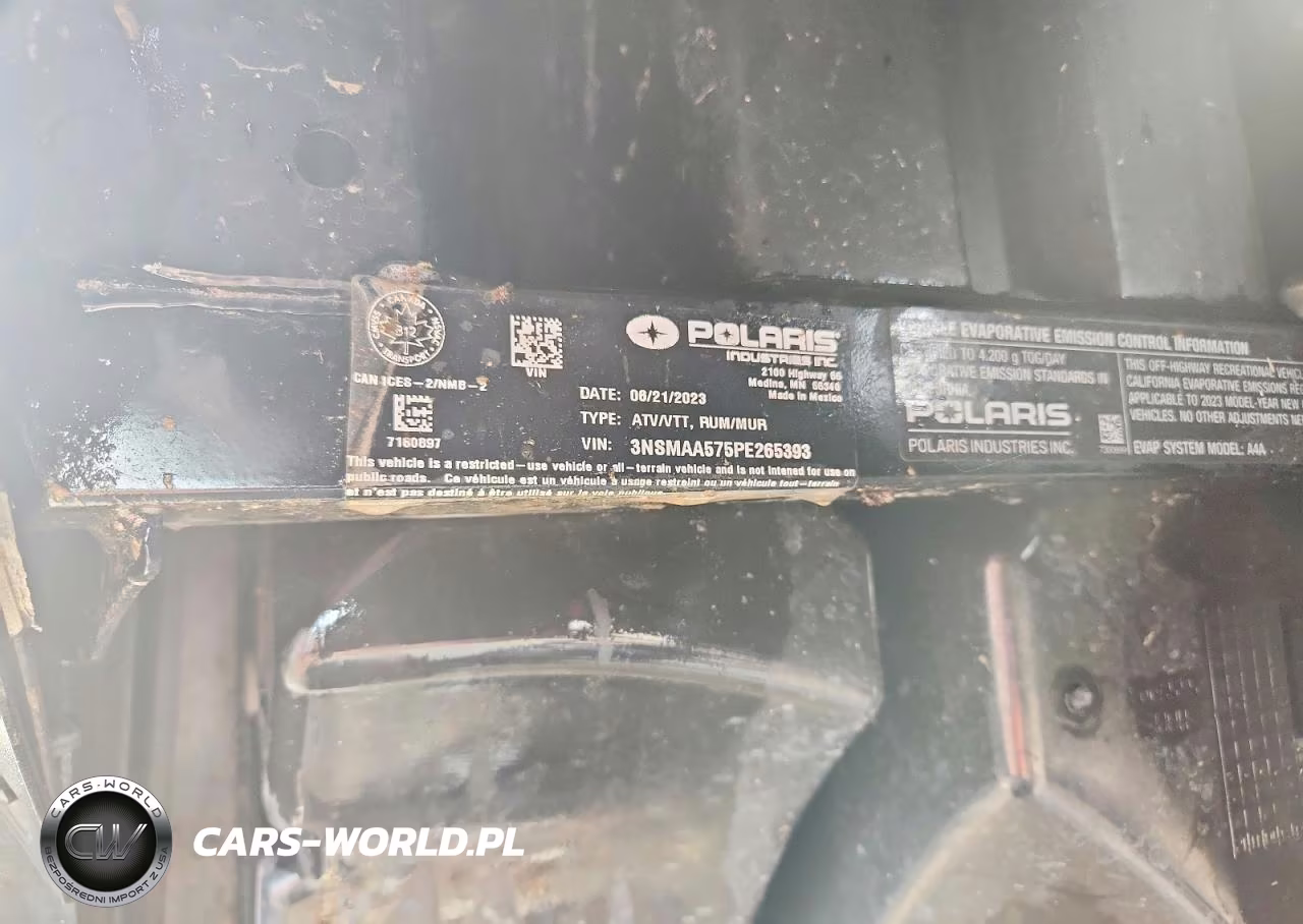 2023 Polaris Ranger Sp 570 Utility Vehicle VIN:3NSMAA575PE265393 - 10