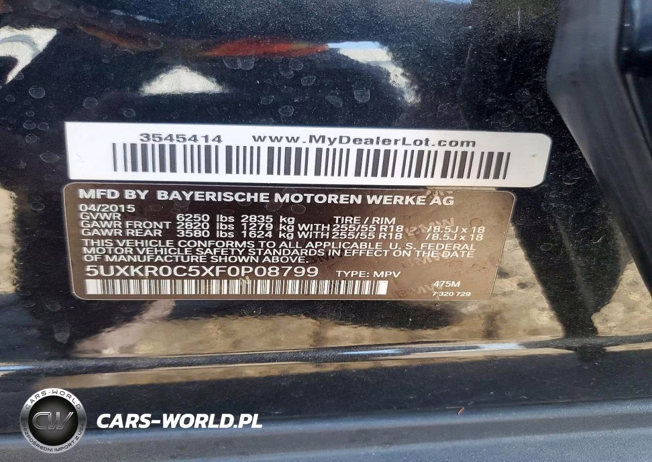 2015 BMW X5 xDrive35I VIN:5UXKR0C5XF0P08799 - 14
