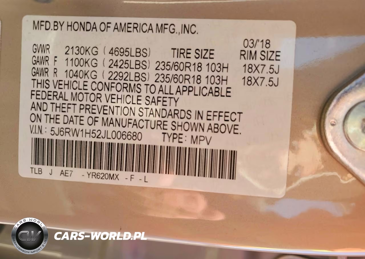 2018 Honda Cr-V Ex VIN:5J6RW1H52JL006680 - 13