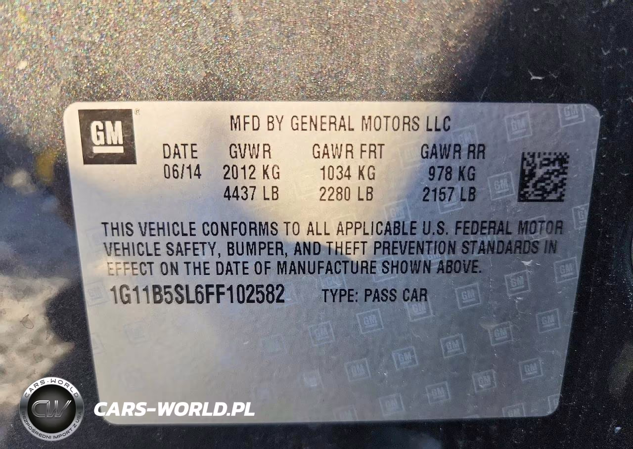 2015 Chevrolet Malibu Ls VIN:1G11B5SL6FF102582 - 13