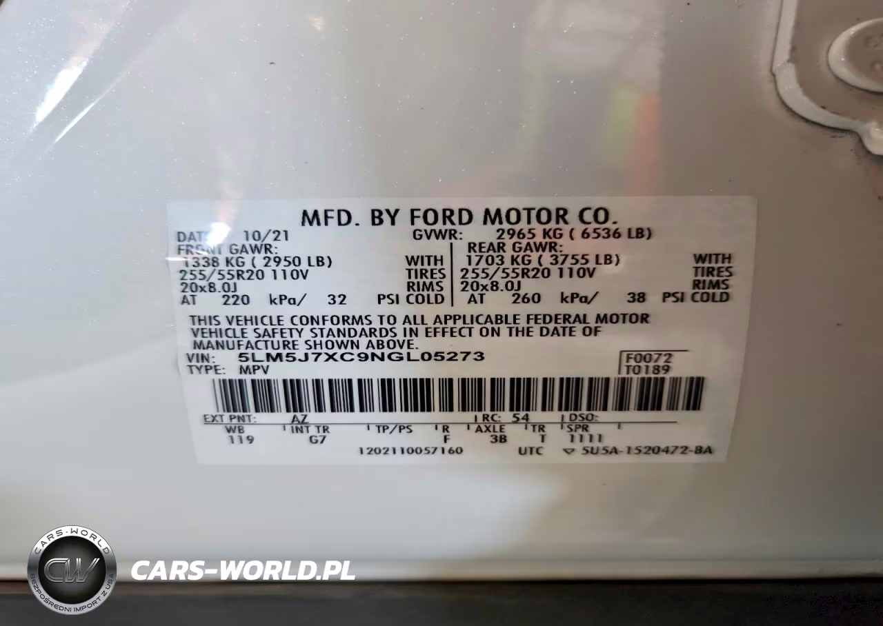 2022 Lincoln Aviator Reserve VIN:5LM5J7XC9NGL05273 - 14