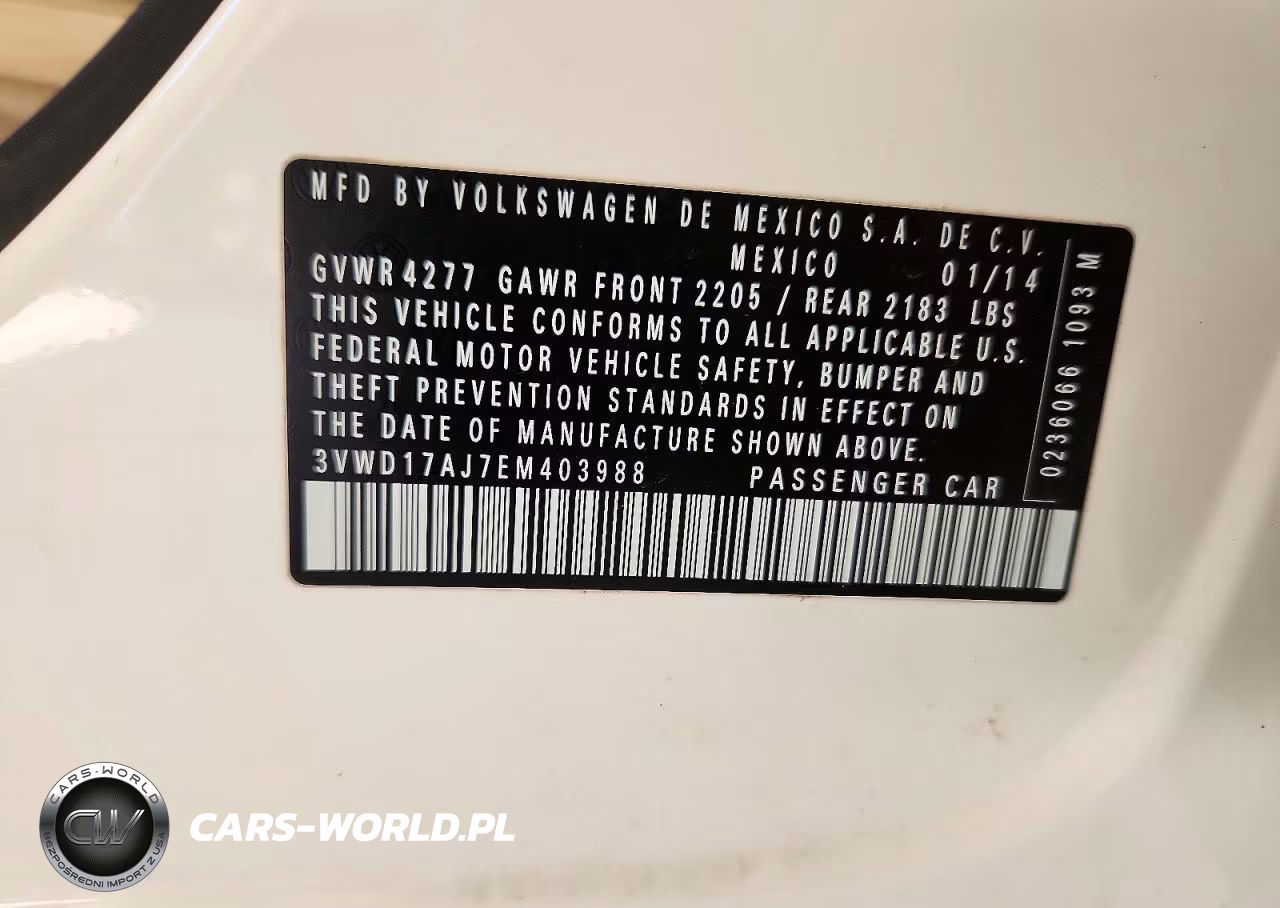 2014 Volkswagen Jetta Se VIN:3VWD17AJ7EM403988 - 12
