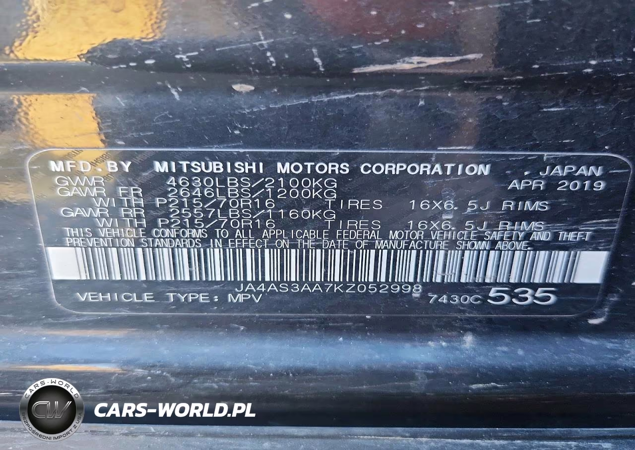 2019 Mitsubishi Eclipse Cross Es VIN:JA4AS3AA7KZ052998 - 14
