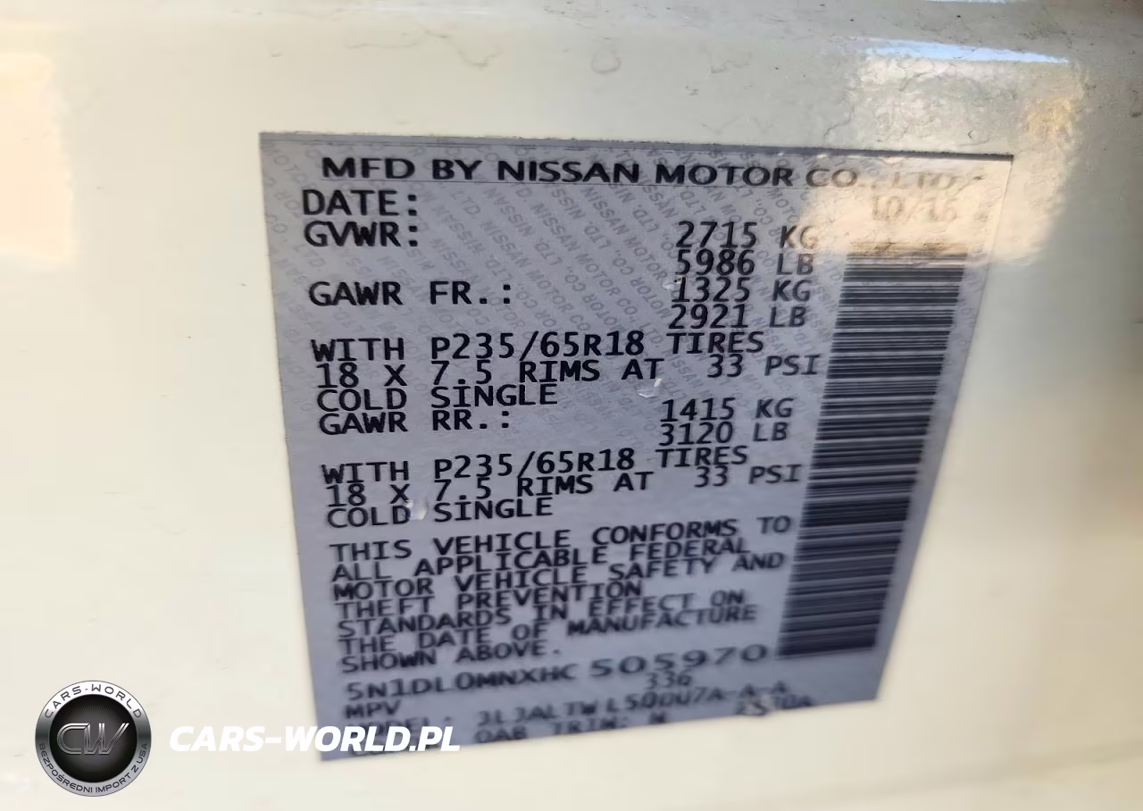 2017 Infiniti Qx60 Base VIN:5N1DL0MNXHC505970 - 13