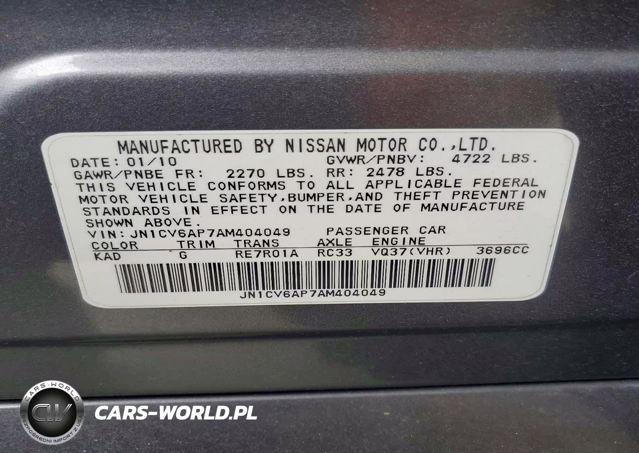 2010 Infiniti G37 Sedan Base VIN:JN1CV6AP7AM404049 - 12