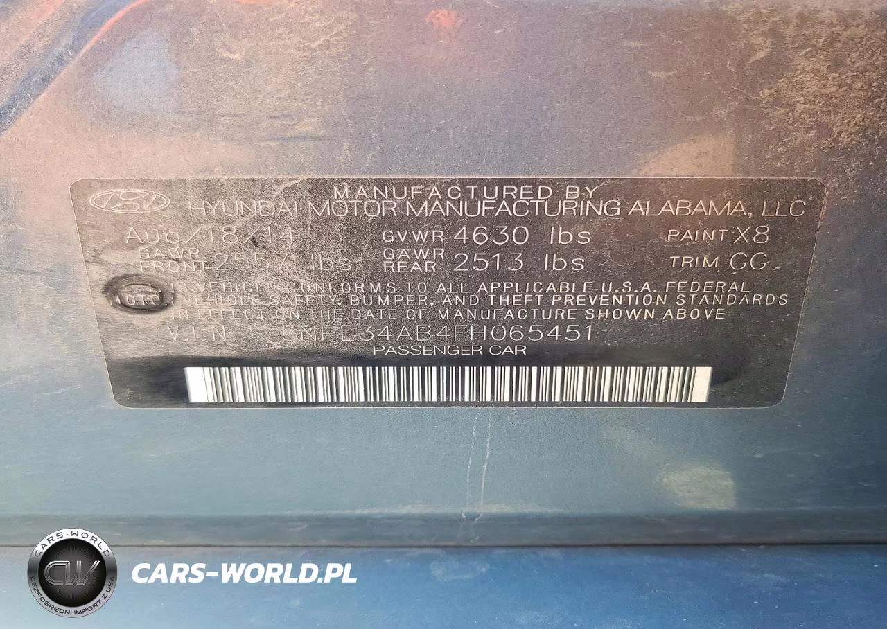 2015 Hyundai Sonata Sport 2.0T VIN:5NPE34AB4FH065451 - 12
