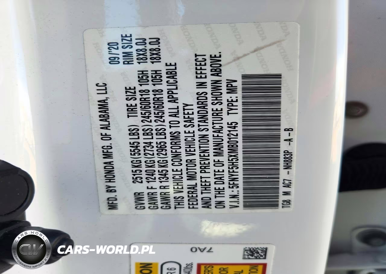 2021 Honda Pilot Exl VIN:5FNYF5H5XMB012145 - 14