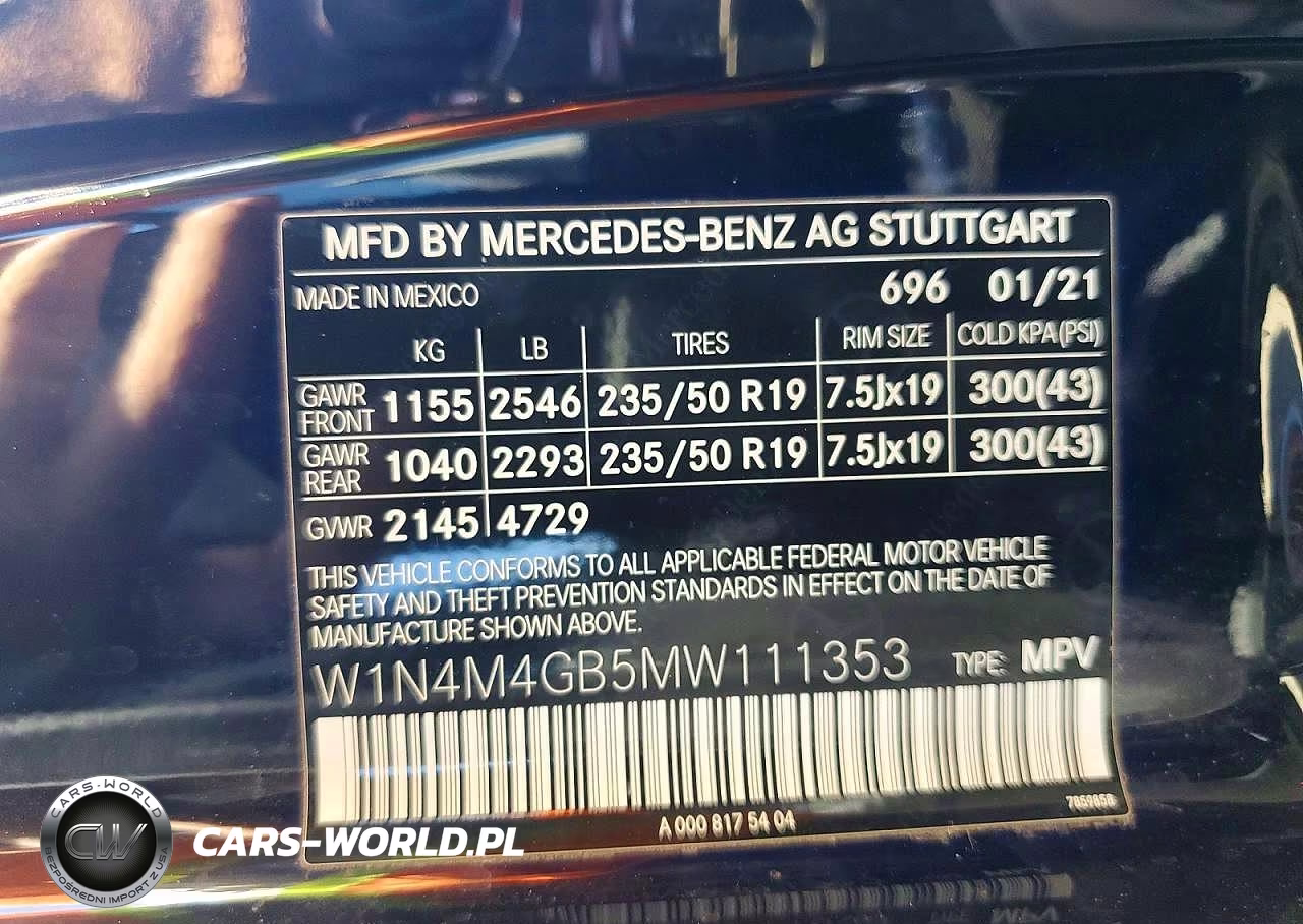 2021 Mercedes-Benz Glb 250 VIN:W1N4M4GB5MW111353 - 12