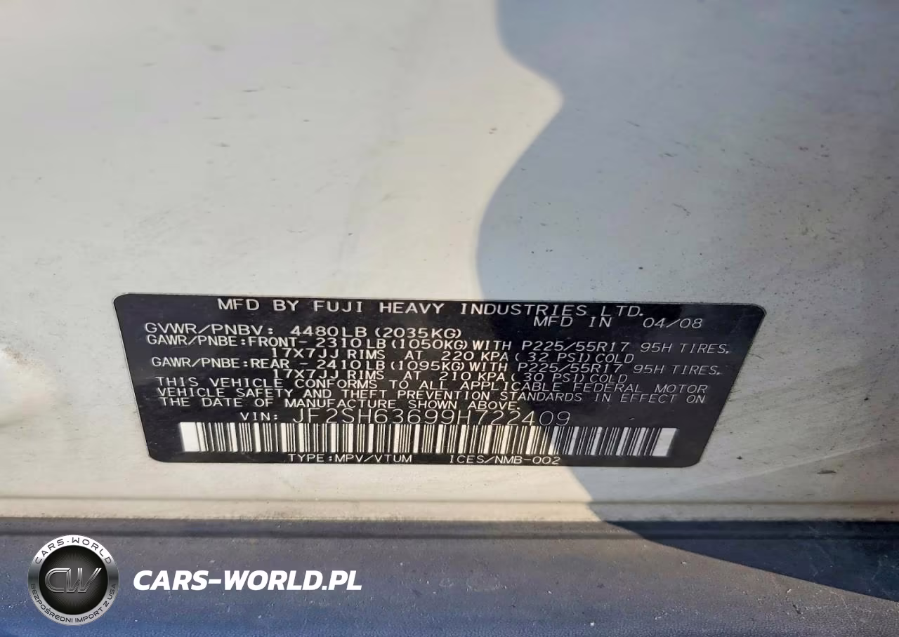 2009 Subaru Forester 2.5X Premium VIN:JF2SH63699H722409 - 13