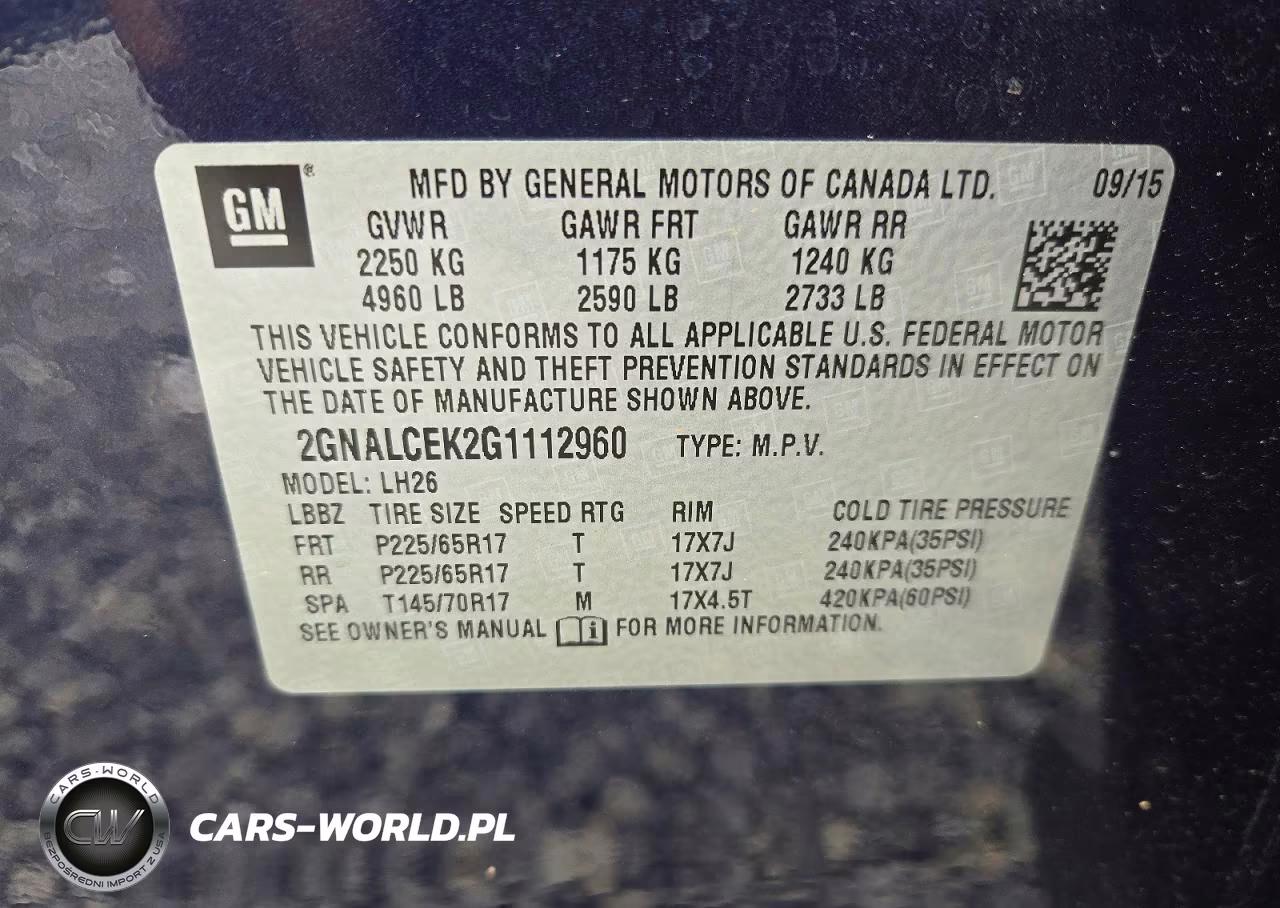 2016 Chevrolet Equinox Lt VIN:2GNALCEK2G1112960 - 13