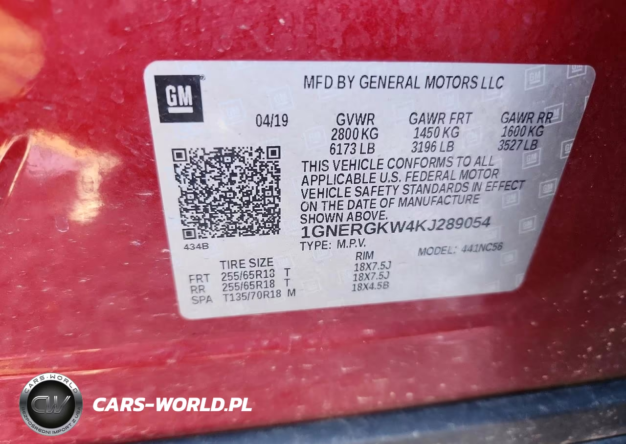 2019 Chevrolet Traverse Lt VIN:1GNERGKW4KJ289054 - 13