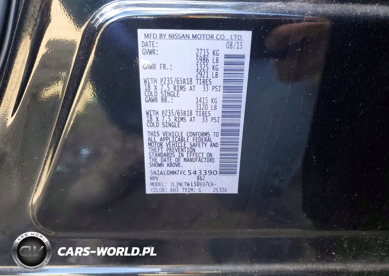 2015 Infiniti Qx60 Base VIN:5N1AL0MM7FC543390 - 13