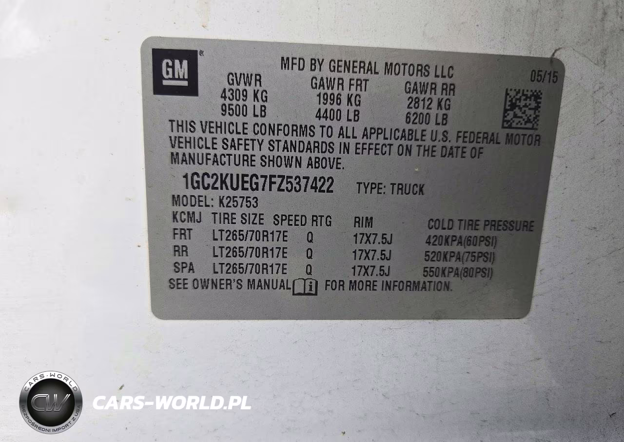 2015 Chevrolet Silverado K2500 Heavy Duty VIN:1GC2KUEG7FZ537422 - 12