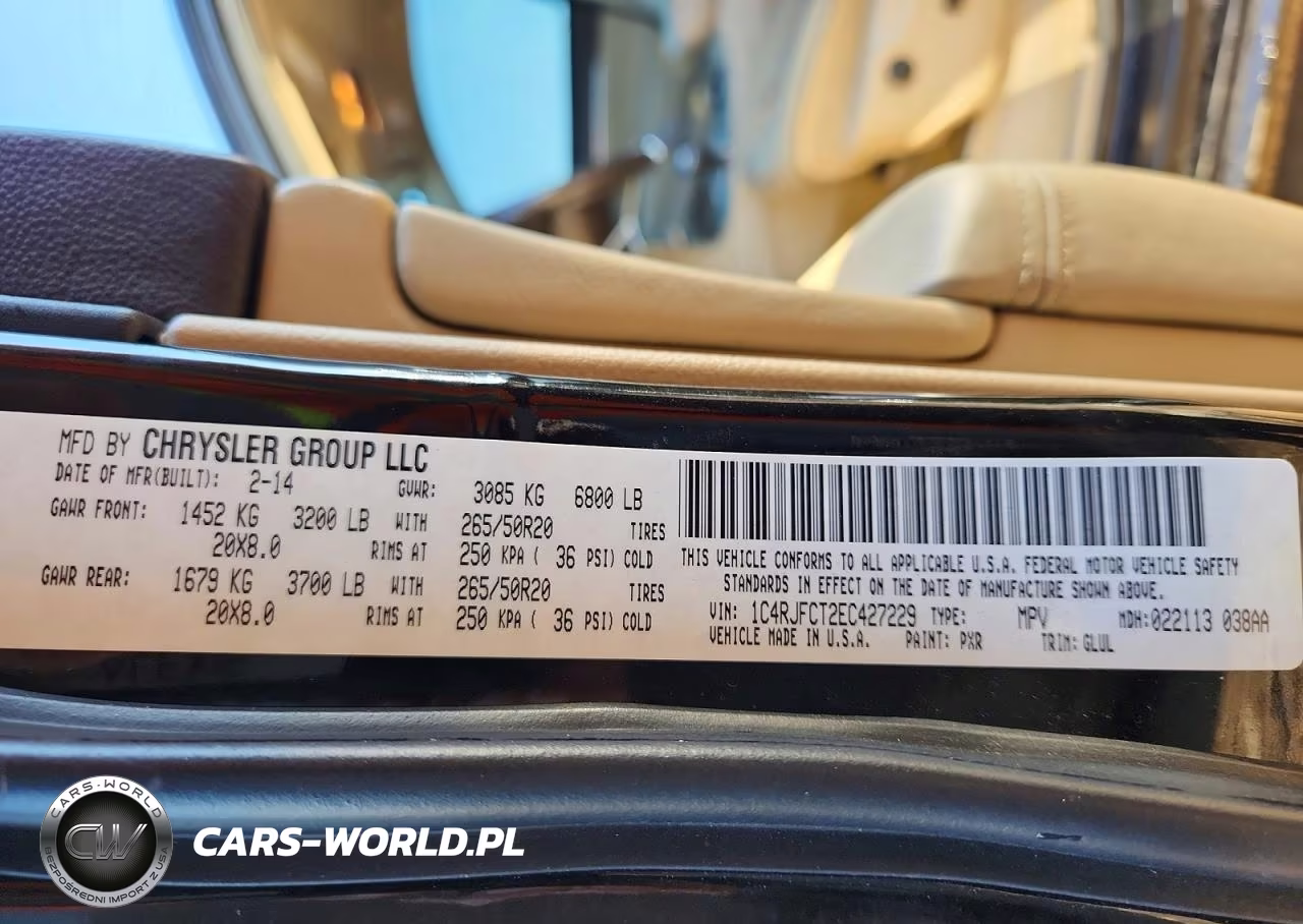 2014 Jeep Grand Cherokee Overland VIN:1C4RJFCT2EC427229 - 12