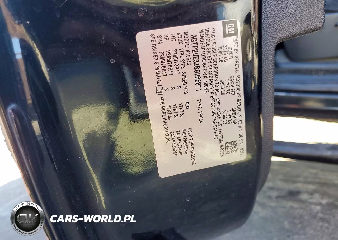 2011 GMC Sierra K1500 Sle VIN:3GTP2VE32BG266871 - 12
