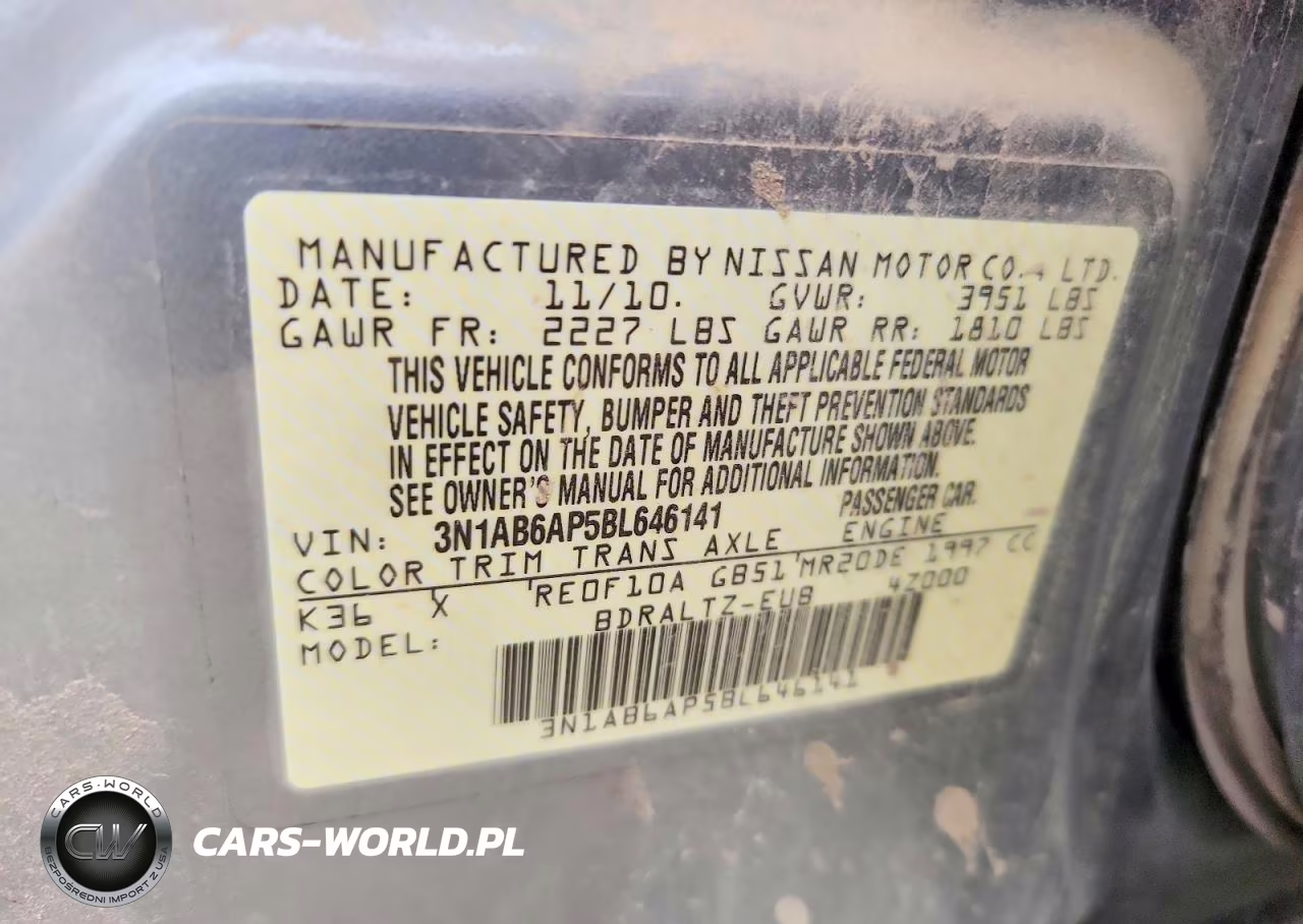 2011 Nissan Sentra 2.0 VIN:3N1AB6AP5BL646141 - 12