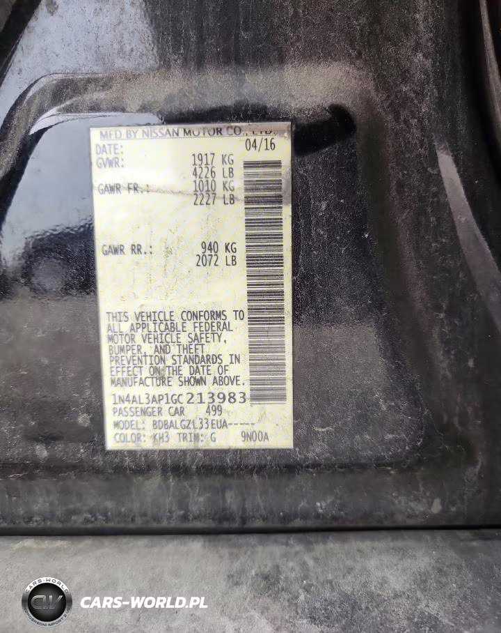 2016 Nissan Altima 2.5 S VIN:1N4AL3AP1GC213983 - 13