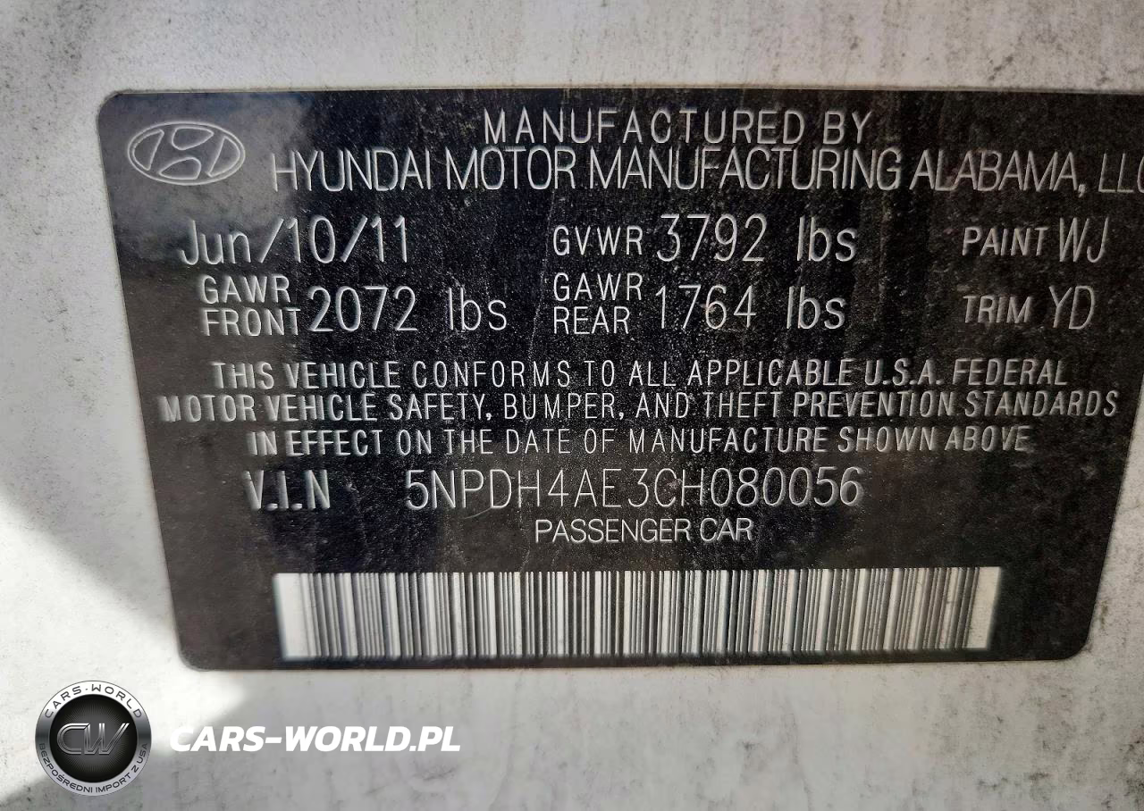 2012 Hyundai Elantra Gls VIN:5NPDH4AE3CH080056 - 12
