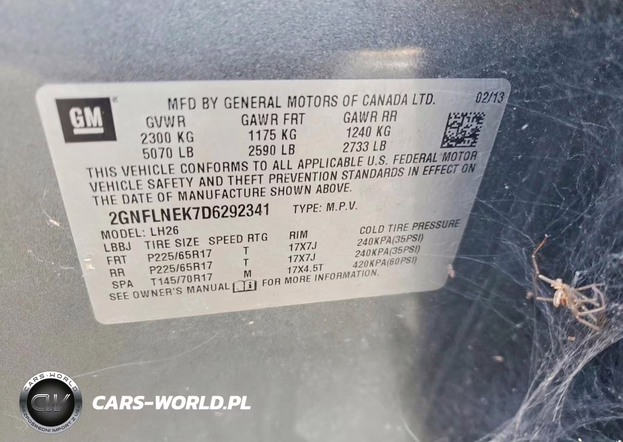 2013 Chevrolet Equinox Lt VIN:2GNFLNEK7D6292341 - 13