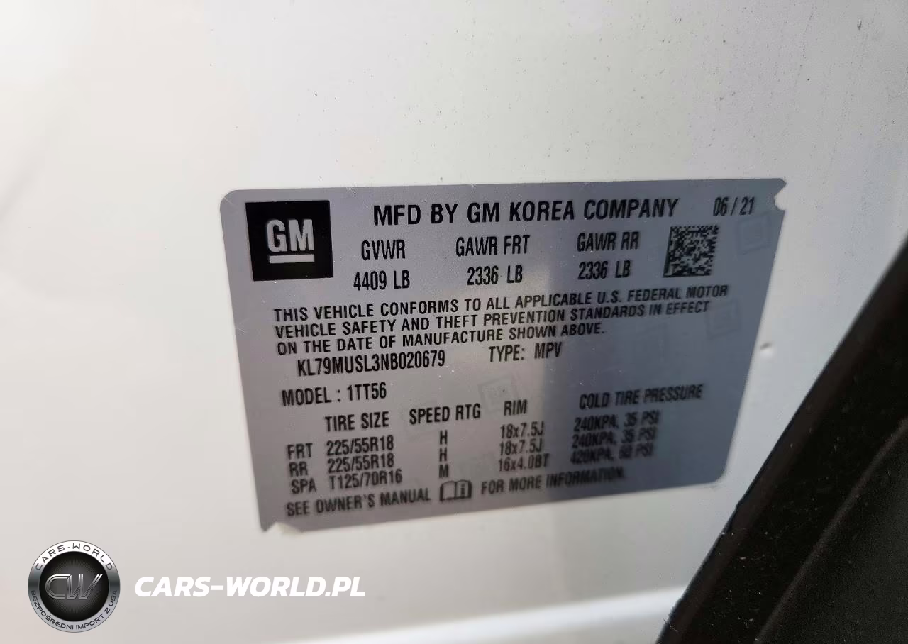 2022 Chevrolet Trailblazer Rs VIN:KL79MUSL3NB020679 - 13