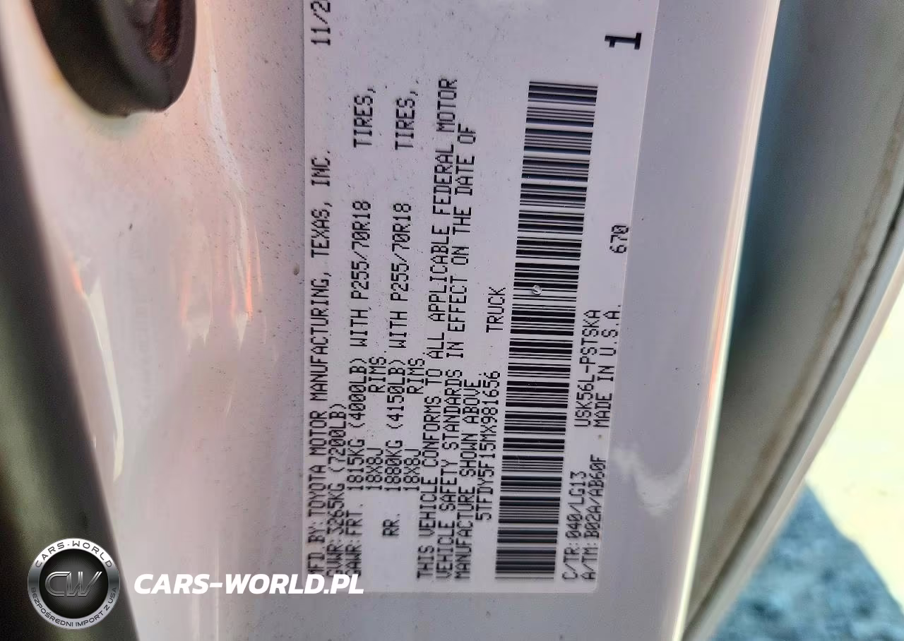 2021 Toyota Tundra Sr5 VIN:5TFDY5F15MX981656 - 12