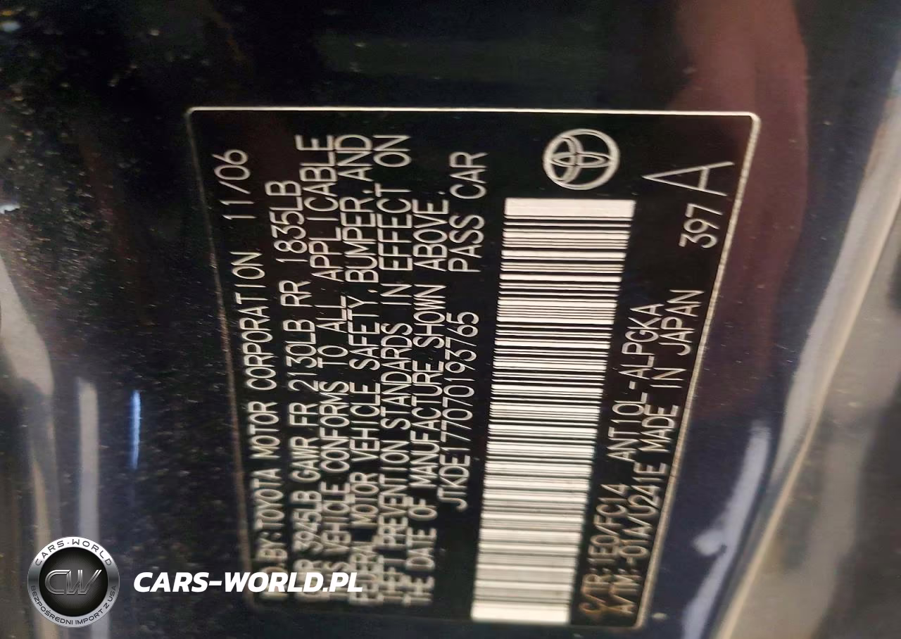 2007 Scion Tc Base VIN:JTKDE177070193765 - 12