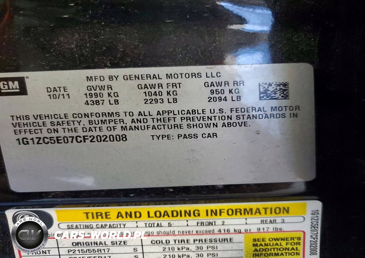 2012 Chevrolet Malibu 1Lt VIN:1G1ZC5E07CF202008 - 12