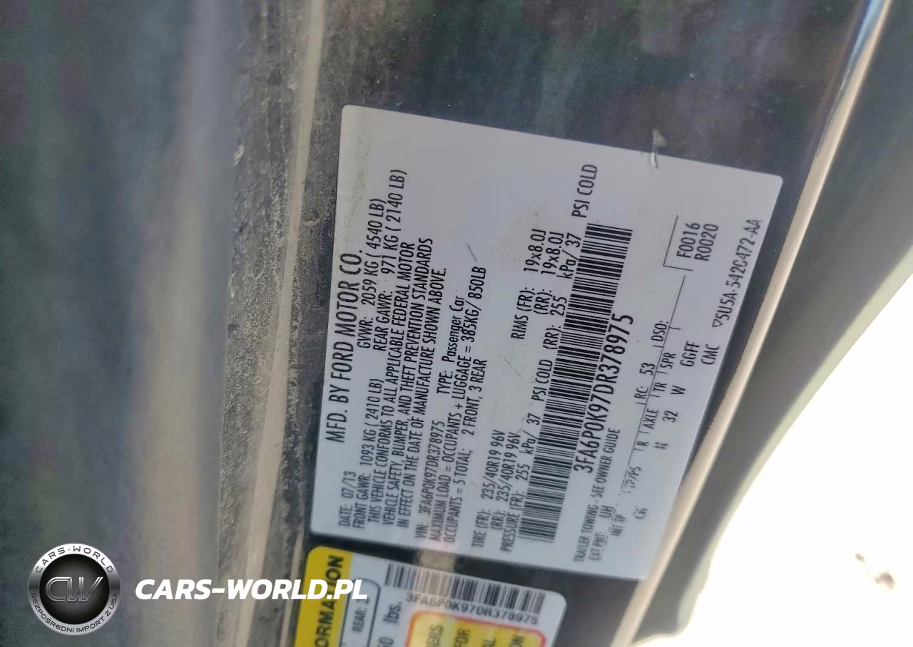 2013 Ford Fusion Titanium VIN:3FA6P0K97DR378975 - 13