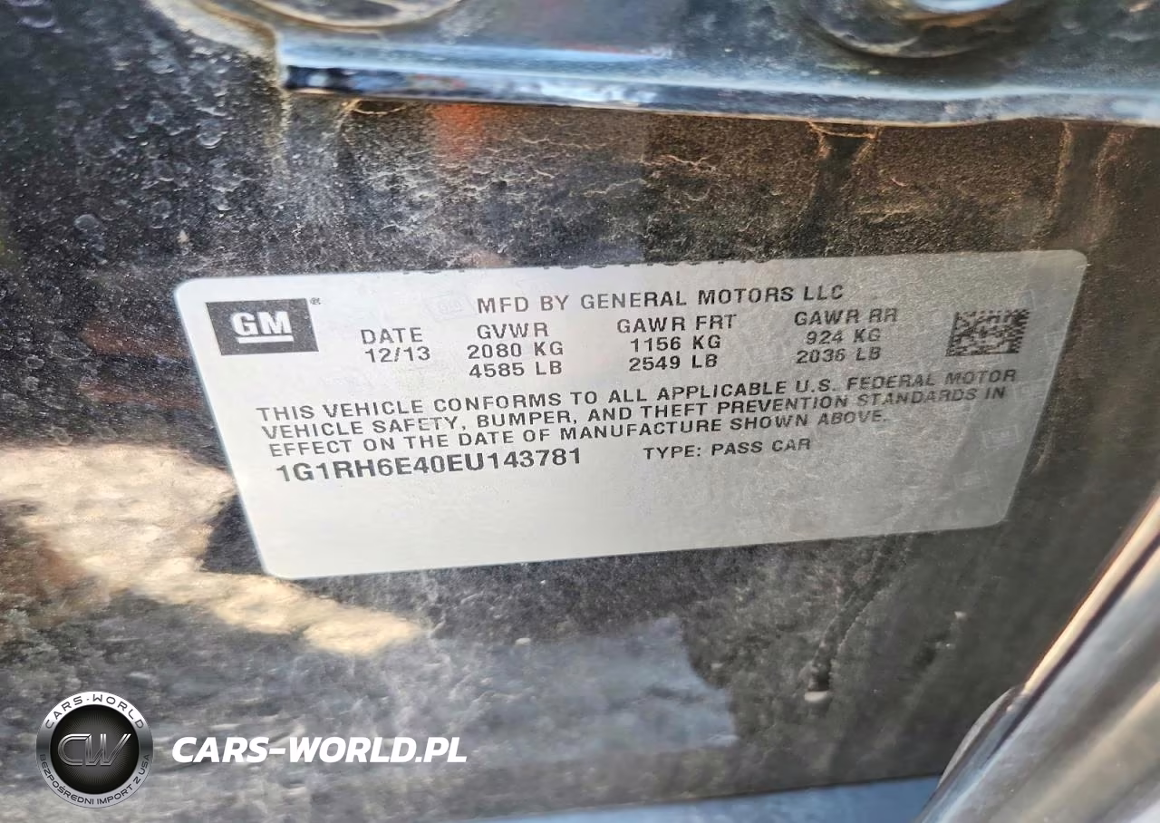 2014 Chevrolet Volt VIN:1G1RH6E40EU143781 - 12