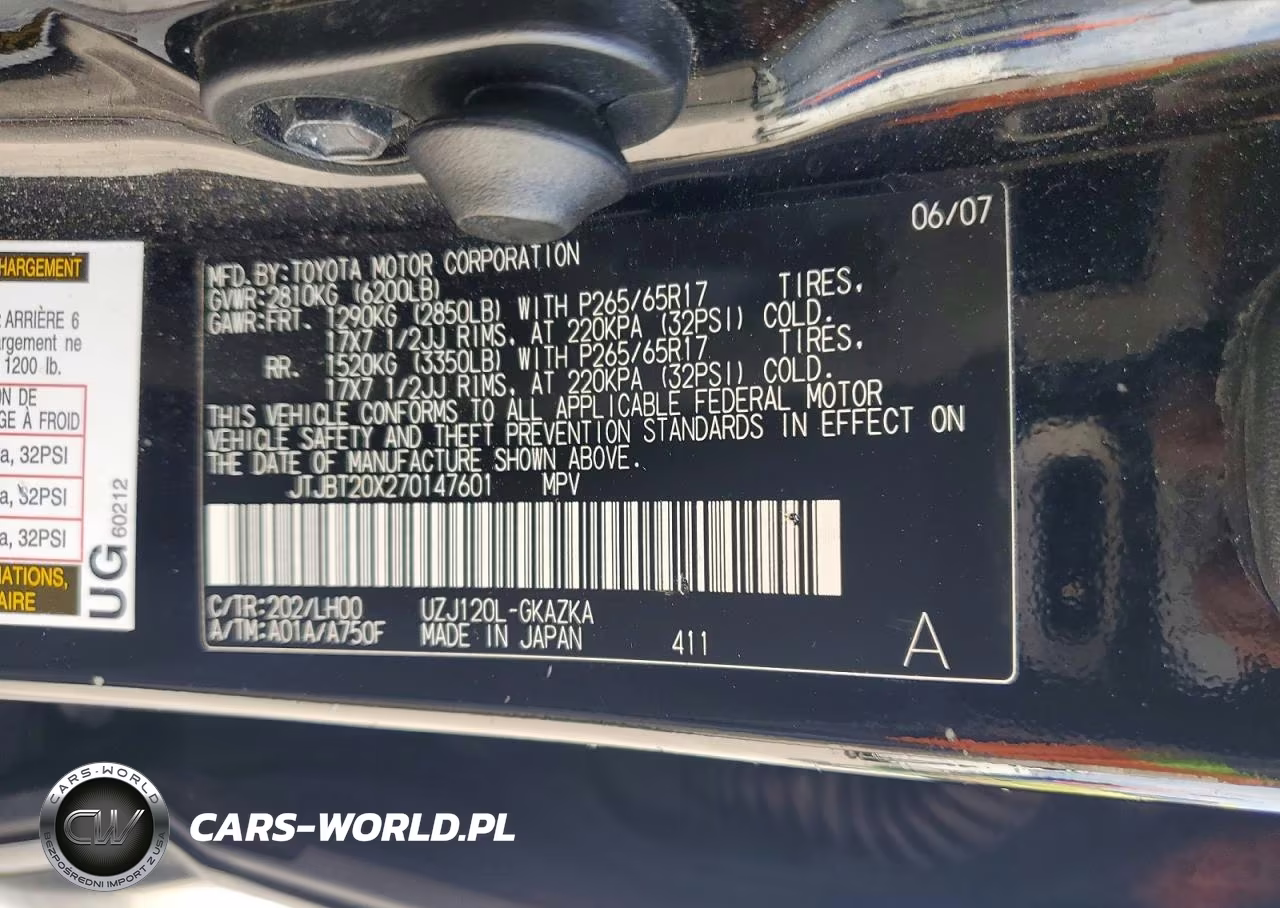 2007 Lexus Gx 470 VIN:JTJBT20X270147601 - 13