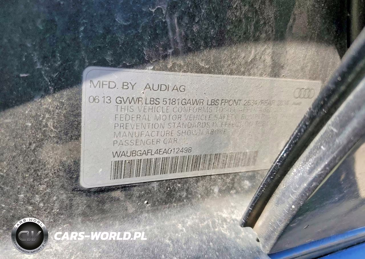 2014 Audi S4 Premium Plus VIN:WAUBGAFL4EA012498 - 13
