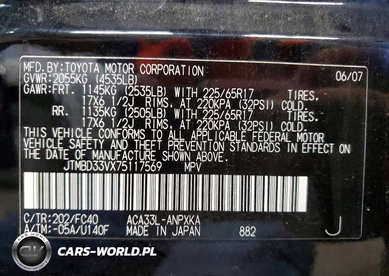 2007 Toyota Rav4 Base VIN:JTMBD33VX75117569 - 13