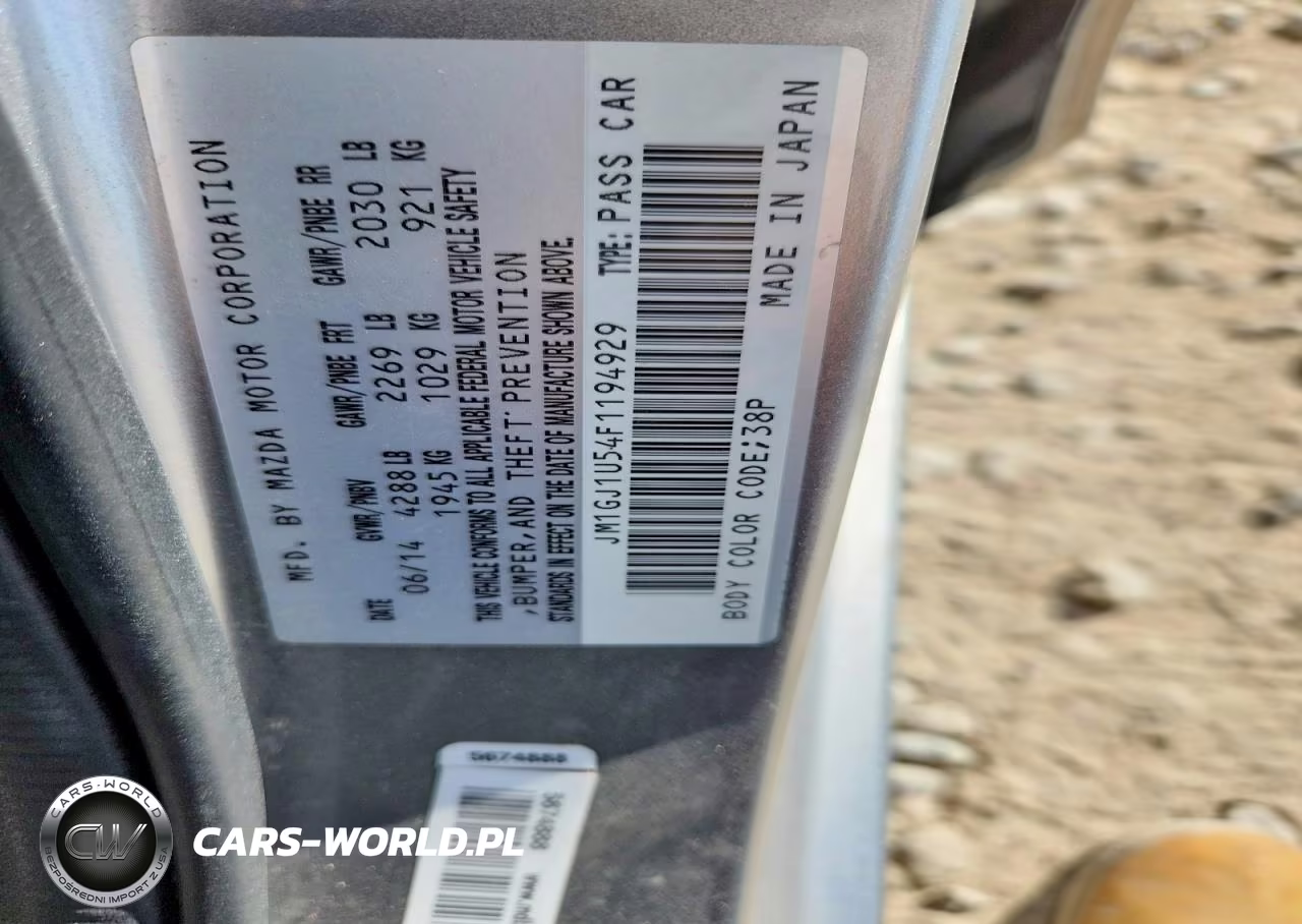 2015 Mazda 6 Sport VIN:JM1GJ1U54F1194929 - 13
