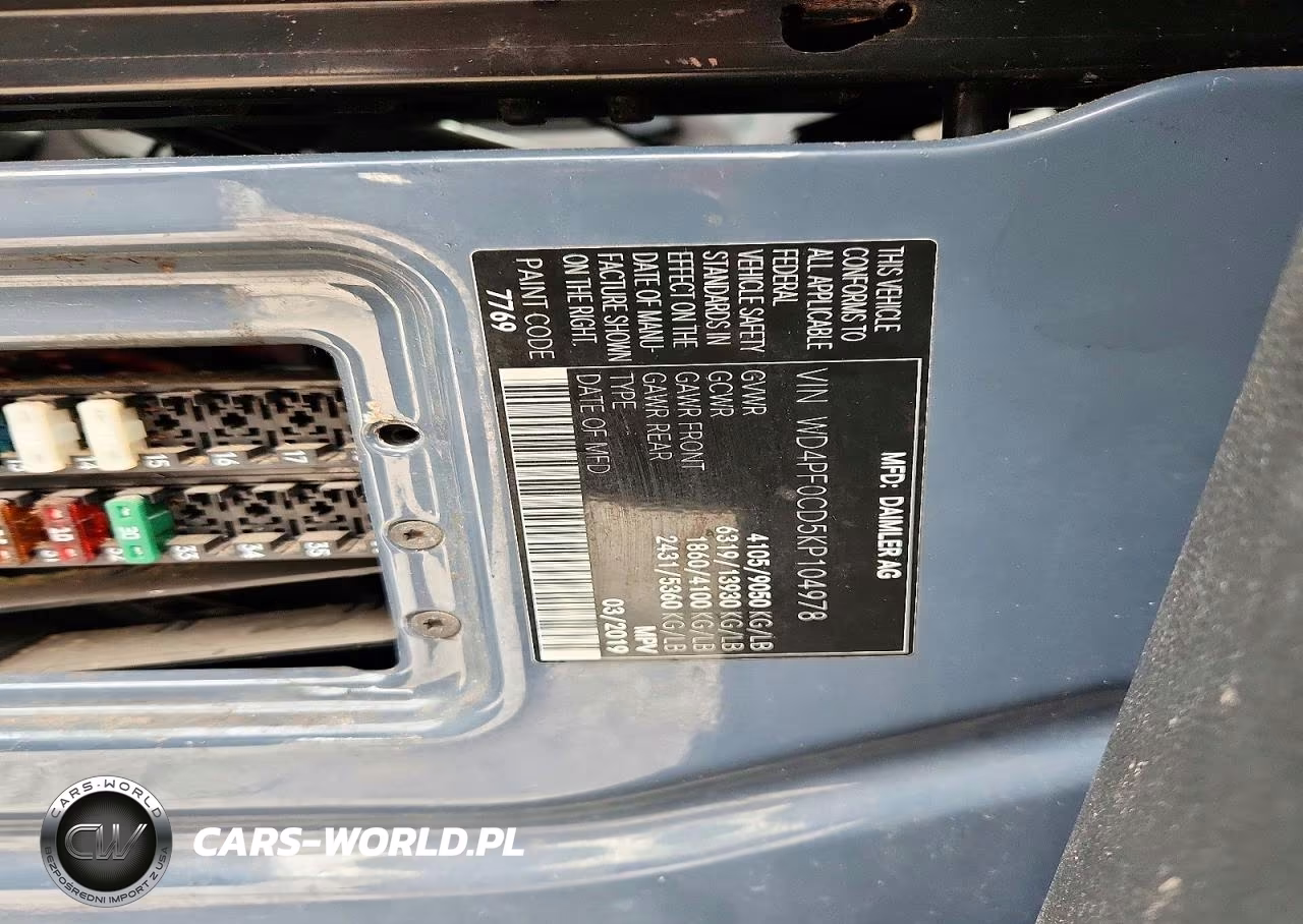 2019 Mercedes-Benz Sprinter 2500-3500 Delivery Van VIN:WD4PF0CD5KP104978 - 12