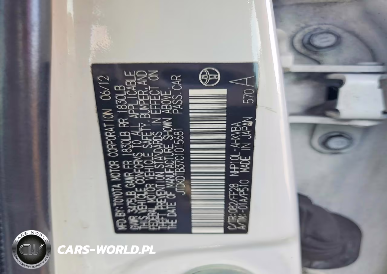 2012 Toyota Prius C Two VIN:JTDKDTB37C1015681 - 12