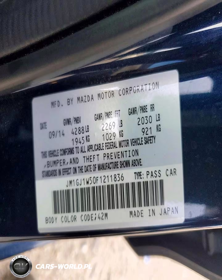 2015 Mazda 6 Grand Touring VIN:JM1GJ1W50F1211836 - 13
